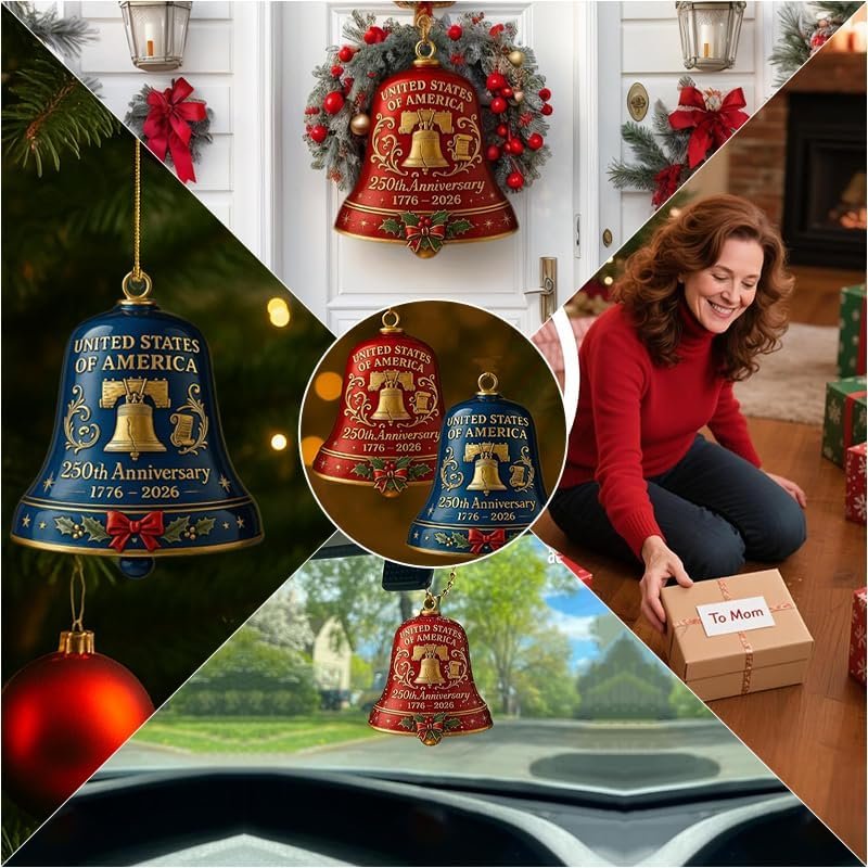 612GipKURSL._AC_ United States 250th Anniversary Bell Ornament - Image 4