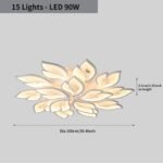 JAYMP 39.4" Flower Shaped Ceiling Light - Image 4