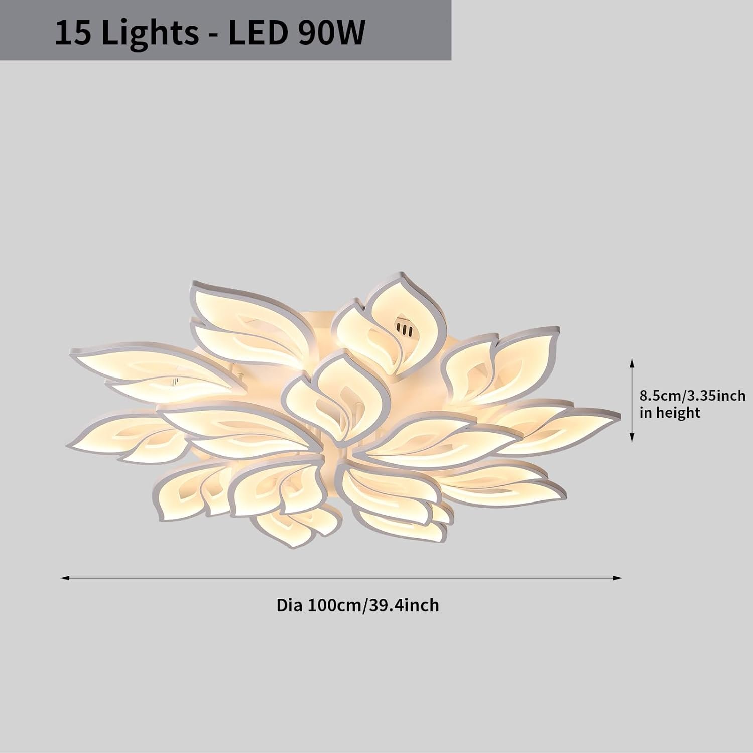 613+JmX+vFL._AC_SL1500_ JAYMP 39.4" Flower Shaped Ceiling Light - Image 4