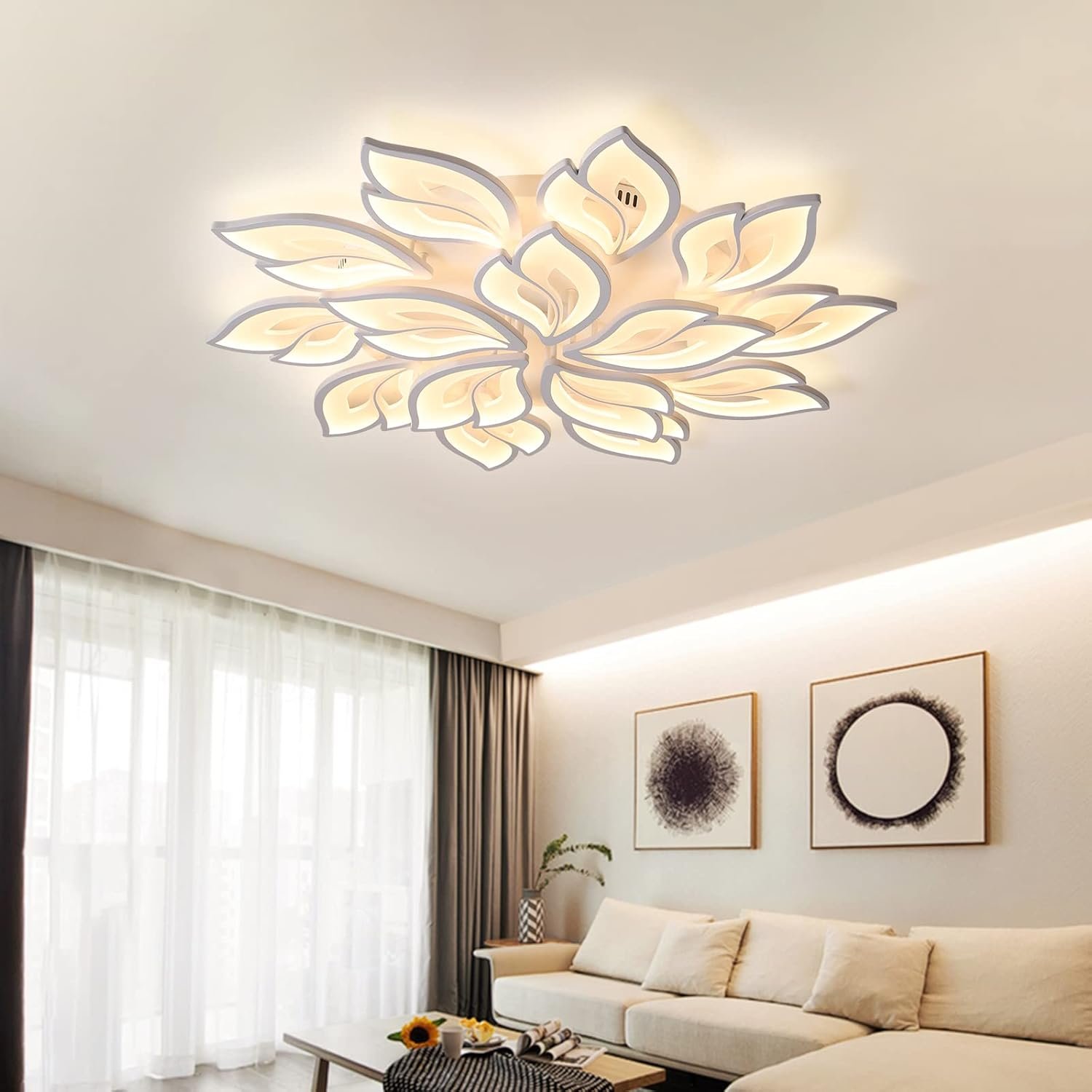 6188jcWum8L._AC_SL1500_ JAYMP 39.4" Flower Shaped Ceiling Light - Image 1