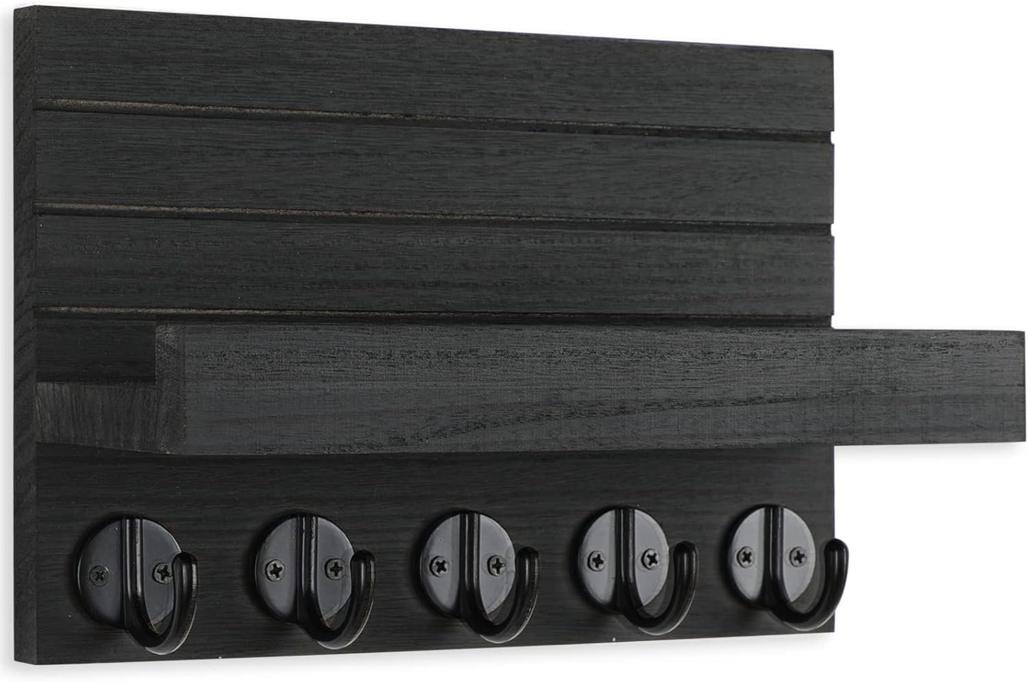 61Ax2Y8kcDL._AC_SL1500_ Key Holder for Wall, Decorative Key and Mail Holder with Shelf Has Large Hooks for Bags - Image 7