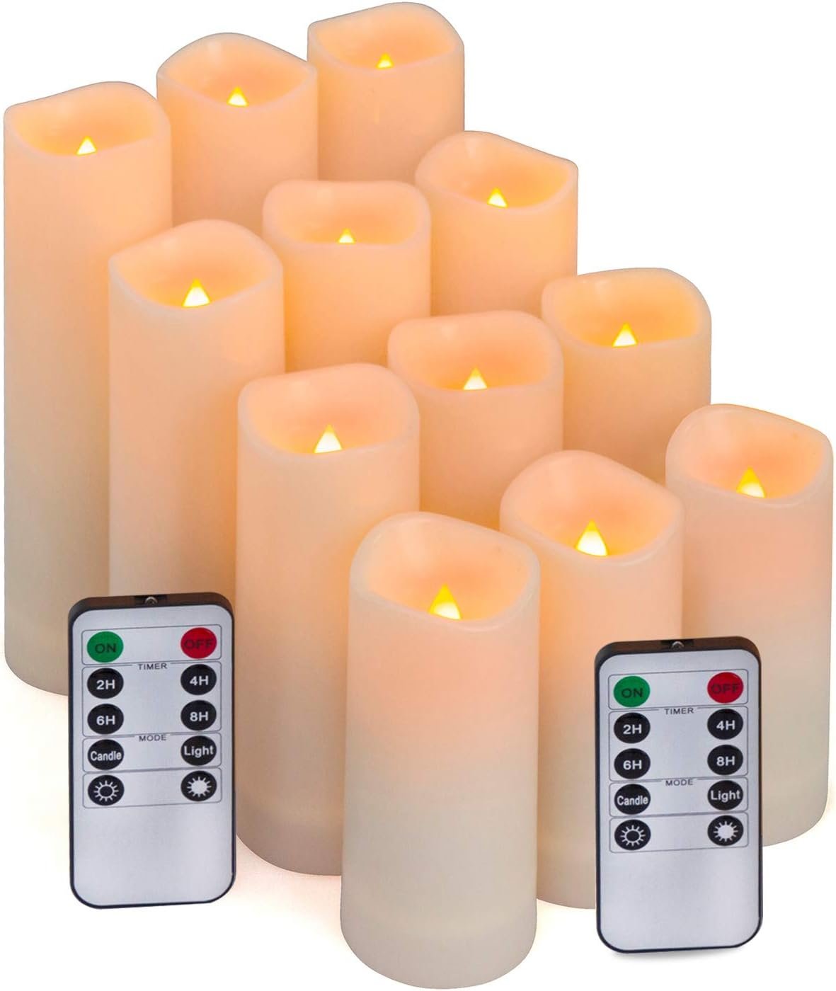 61EUuk21nBL._AC_SL1500_ Aignis 12pcs Flameless LED Candles Warm - Image 1