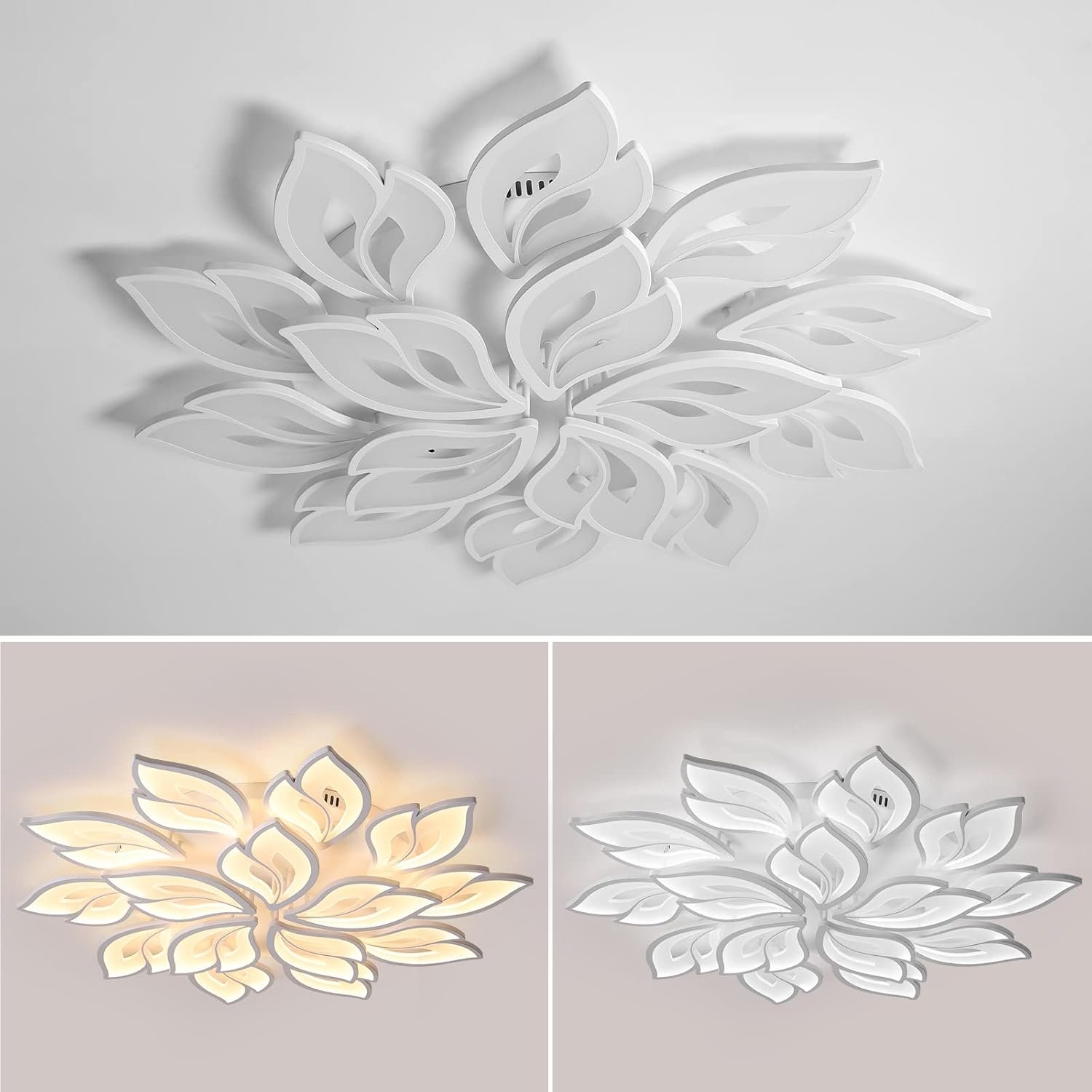 61TMhnzXt-L._AC_SL1500_ JAYMP 39.4" Flower Shaped Ceiling Light - Image 8