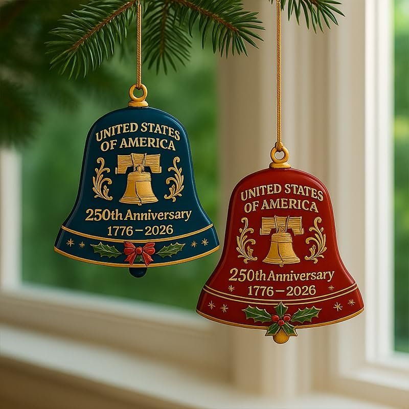 61UrmCSZKOL._AC_ United States 250th Anniversary Bell Ornament - Image 7