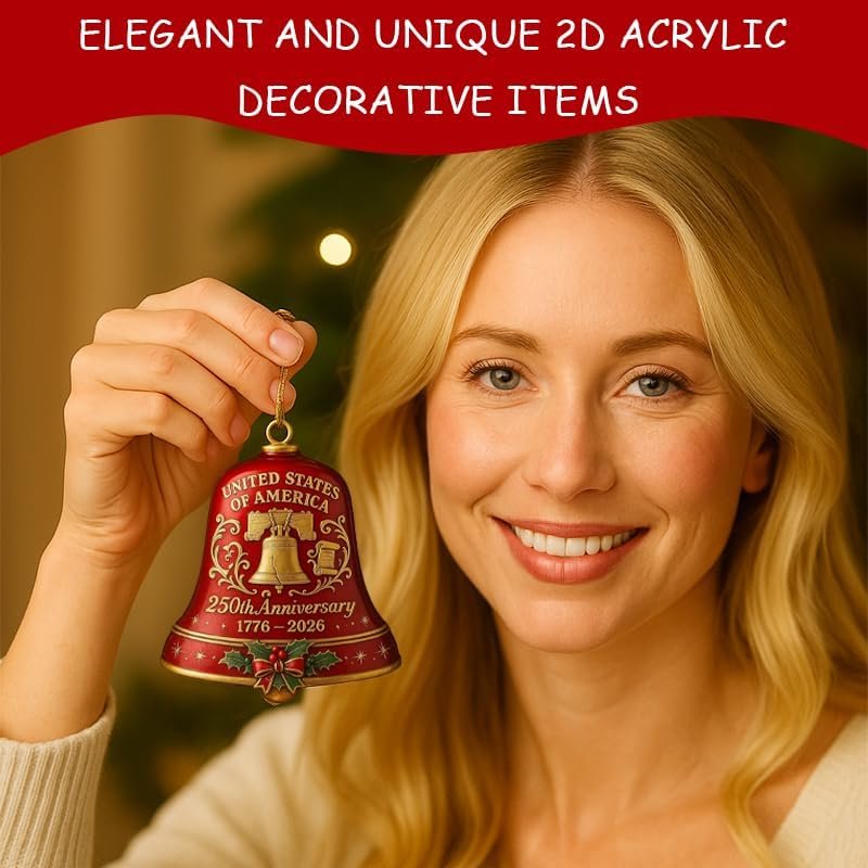 61bGKJYM8SL._AC_ United States 250th Anniversary Bell Ornament - Image 5