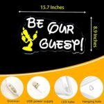 Be Our Guest Neon Signs Beauty and the Beast Birthday Part Candle Holder LED Ligfhts with - Image 5