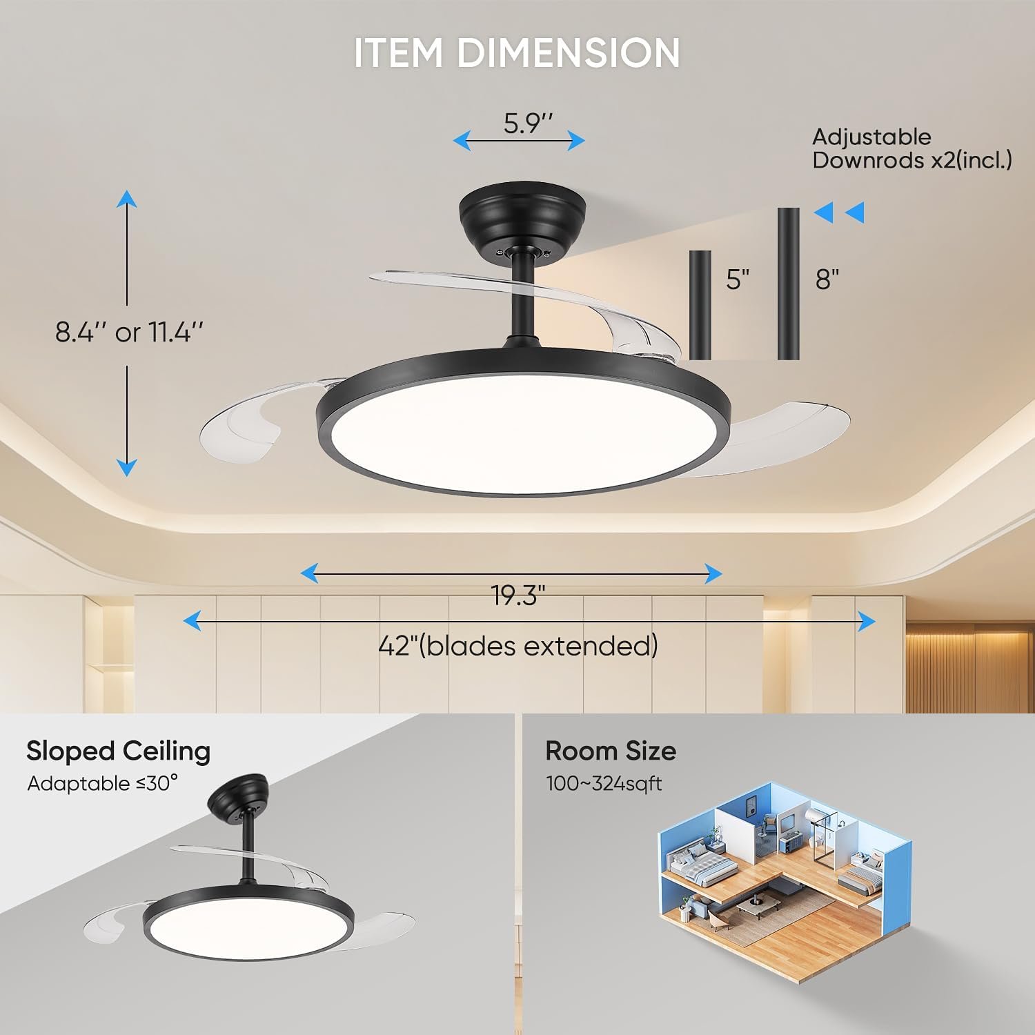 61sc8wWeSyL._AC_SL1500_ 42" Retractable Ceiling Fan with Lights - Image 9