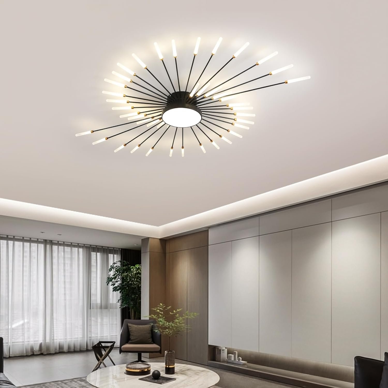 61yh09vkmLL._AC_SL1500_ JAYMP Ceiling Light Modern Flower - Image 4