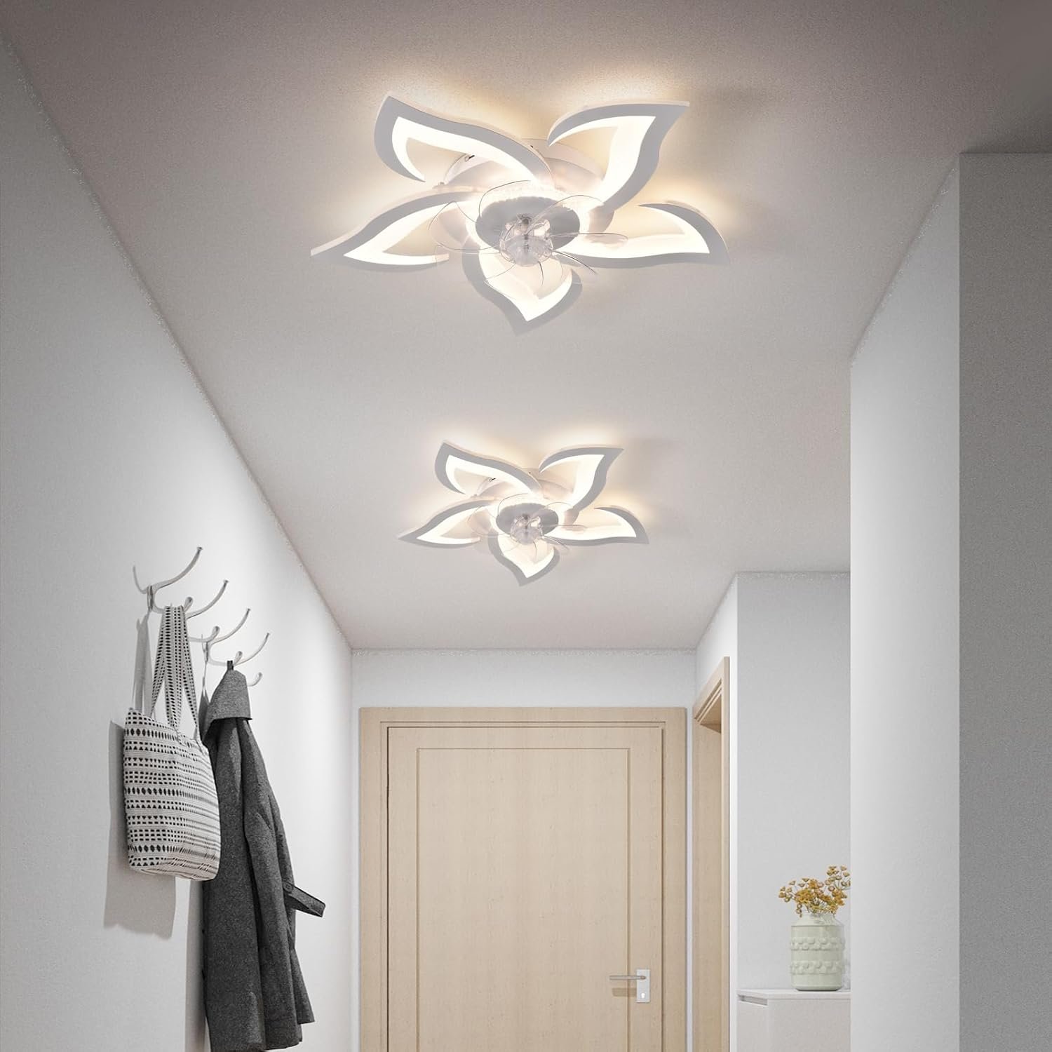 71-2Opz+7rL._AC_SL1500_ 26" Geometric Ceiling Fan with Light White Low Profile Flush Mount - Image 6