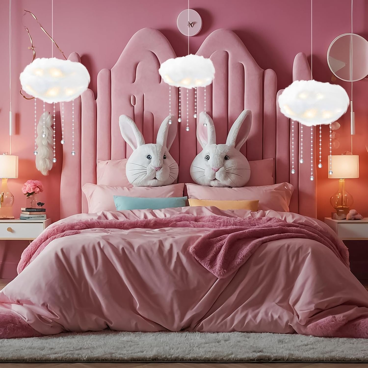 71-wLX2FO3L._AC_SL1500_ LED Artificial Cloud Props for Room Ceiling with Sun Catching Crystals - Image 2