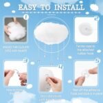 LED Artificial Cloud Props for Room Ceiling with Sun Catching Crystals - Image 7