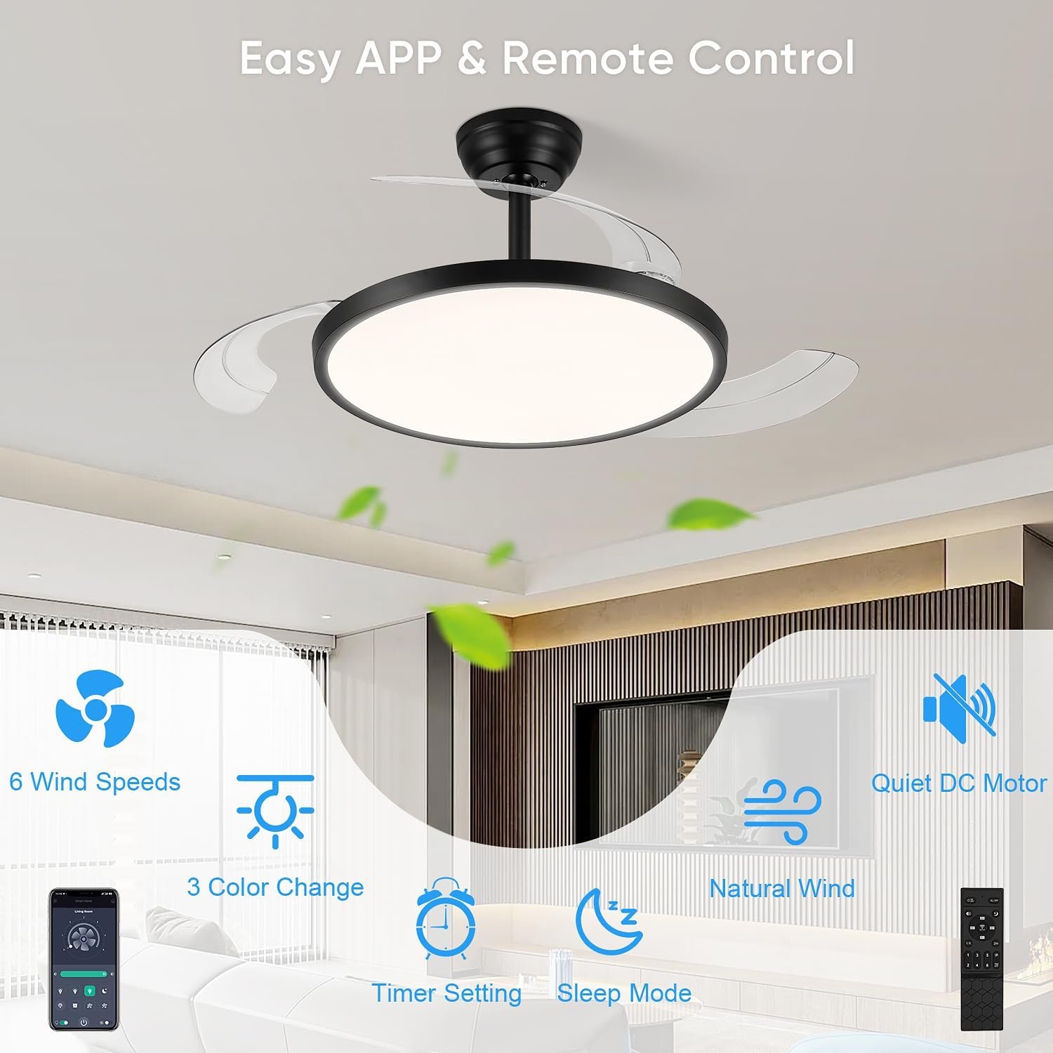 717BbNMKWPL._AC_SL1500_ 42" Retractable Ceiling Fan with Lights - Image 2