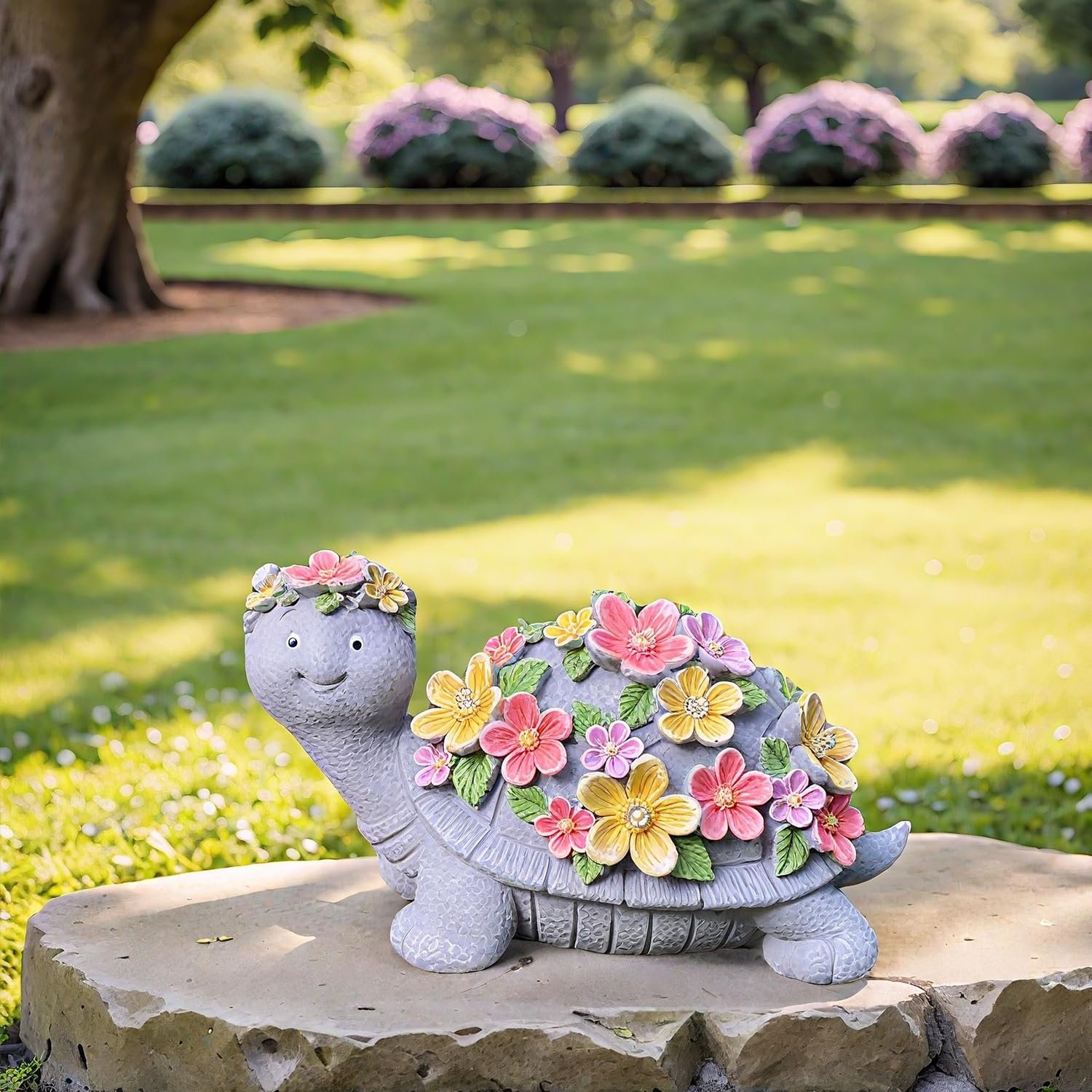 71DCFoFi9jL._AC_SL1500_ Solar Turtle Statues Garden Decor - Image 3