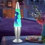 JAMBO 16" Beautiful Lamp- Blue with Yellow/Green Wax - Image 7