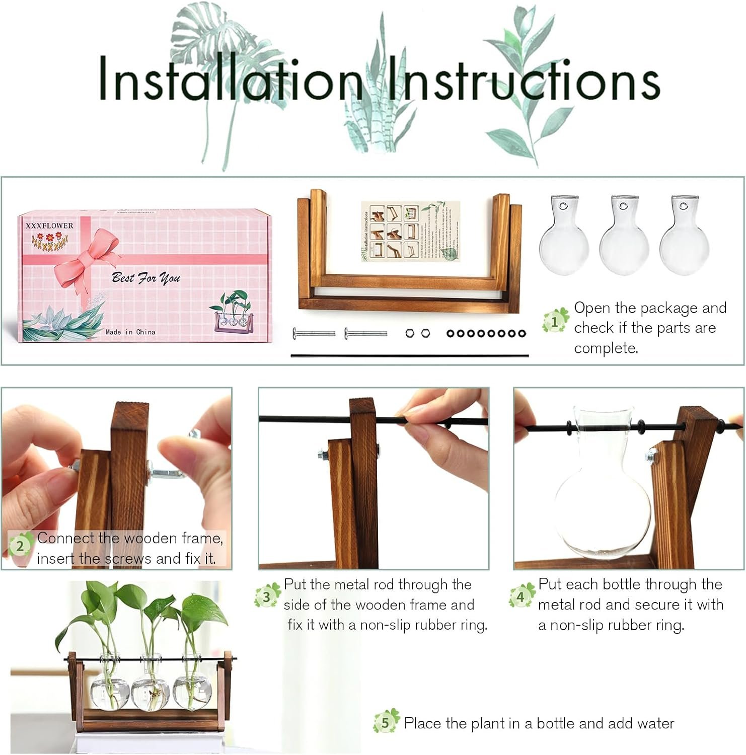 71G2YbjmKaL._AC_SL1500_ XXXFLOWER Plant Terrarium with Wooden Stand - Image 5