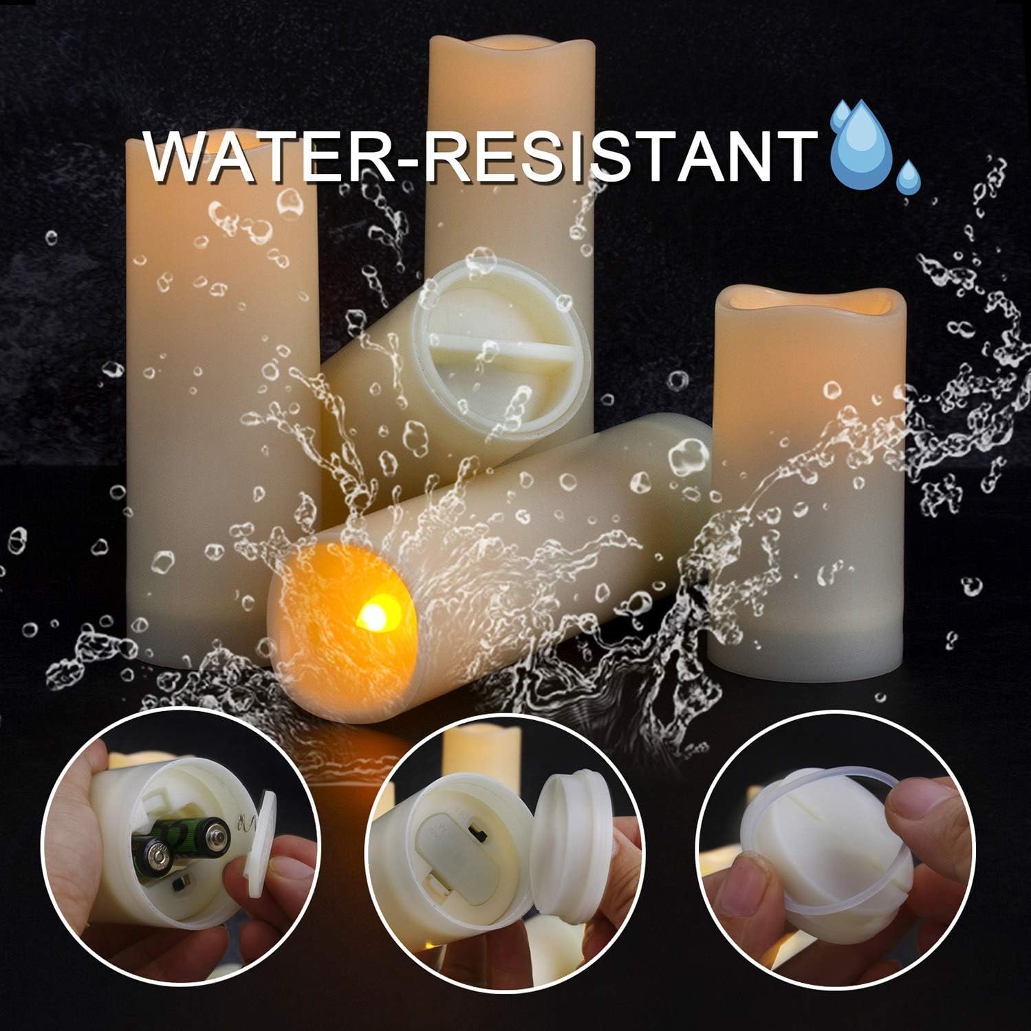 71N5O+hjQeL._AC_SL1499_ Aignis 12pcs Flameless LED Candles Warm - Image 4