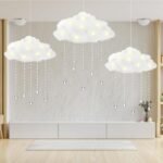 LED Artificial Cloud Props for Room Ceiling with Sun Catching Crystals