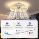 AIKVSXER Ceiling Fans with Lights,20 Inch Low Profile Fandelier with APP Control - Image 2