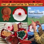 Crochet Designer Handmade Coasters Set - Image 7