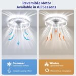 AIKVSXER Ceiling Fans with Lights,20 Inch Low Profile Fandelier with APP Control - Image 6