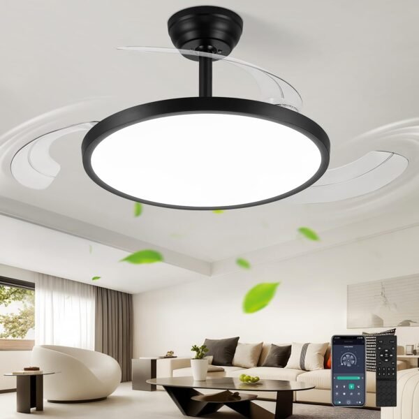 42" Retractable Ceiling Fan with Lights