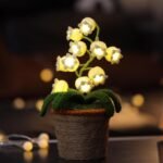 Lily of The Valley Lamp, Crochet Artificial Flowers with Night Lights
