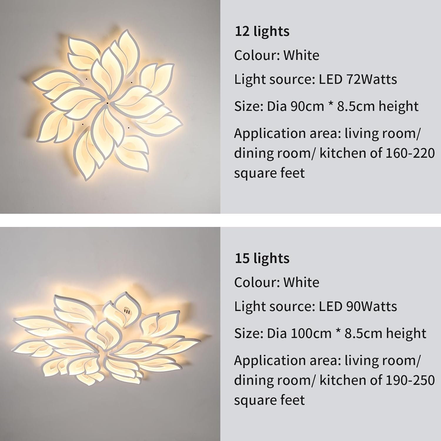 71d31iYIpbL._AC_SL1500_ JAYMP 39.4" Flower Shaped Ceiling Light - Image 3