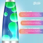 JAMBO 16" Beautiful Lamp- Blue with Yellow/Green Wax - Image 8