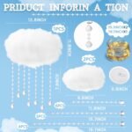 LED Artificial Cloud Props for Room Ceiling with Sun Catching Crystals - Image 5