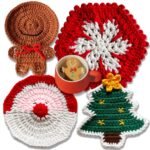 Crochet Designer Handmade Coasters Set