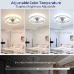 AIKVSXER Ceiling Fans with Lights,20 Inch Low Profile Fandelier with APP Control - Image 4