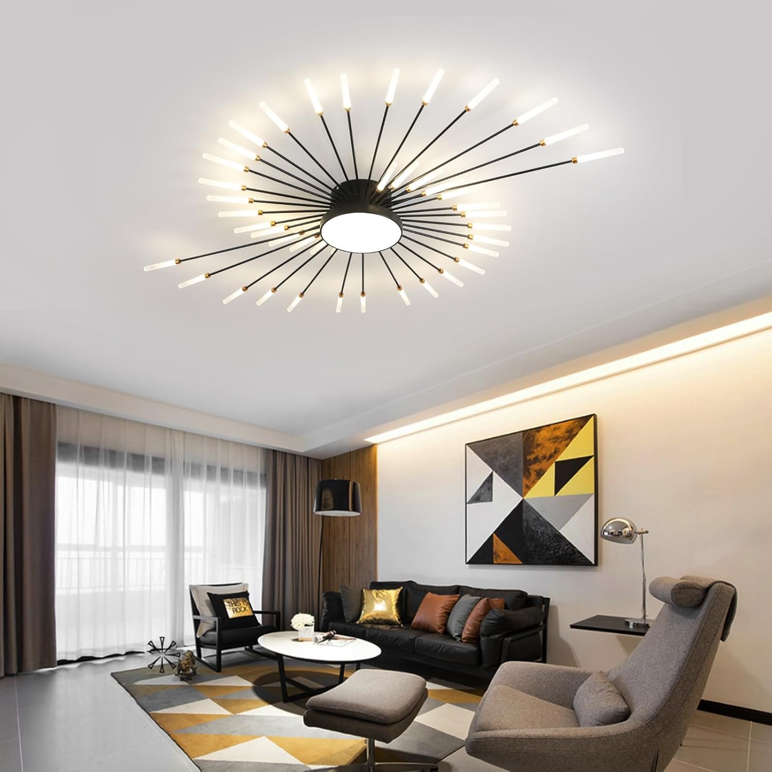 71q+IalrScL._AC_SL1500_ JAYMP Ceiling Light Modern Flower - Image 8