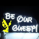 Be Our Guest Neon Signs Beauty and the Beast Birthday Part Candle Holder LED Ligfhts with