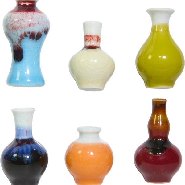 Mini Ceramic Vase Magnets for Fridge