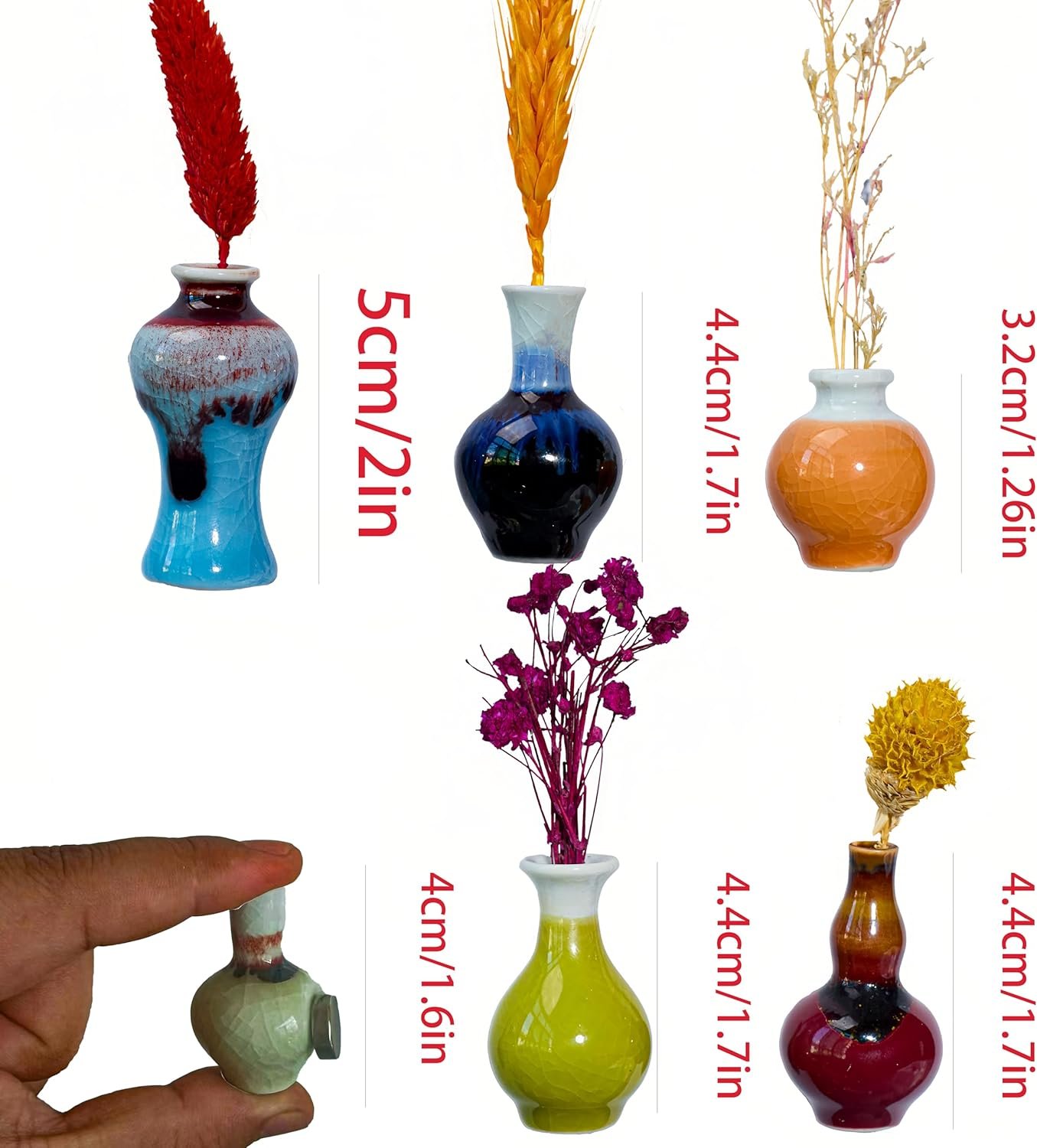 818G9wYKIeL._AC_SL1500_ Mini Ceramic Vase Magnets for Fridge - Image 8