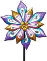 Alpine Corporation SLL2338 Metal Layered Floral Wind Spinner Garden Stake - Image 8