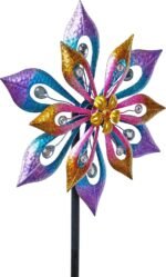 Alpine Corporation SLL2338 Metal Layered Floral Wind Spinner Garden Stake - Image 7