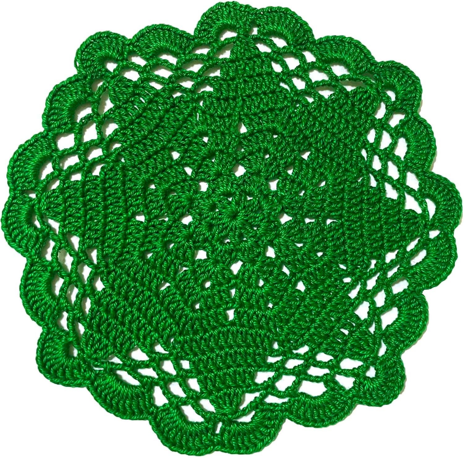 81dTMrubCaL._AC_SL1500_ BIBITIME 2 PCS 6" to 7" Hollow Flower Crochet Round Doilies - Image 4