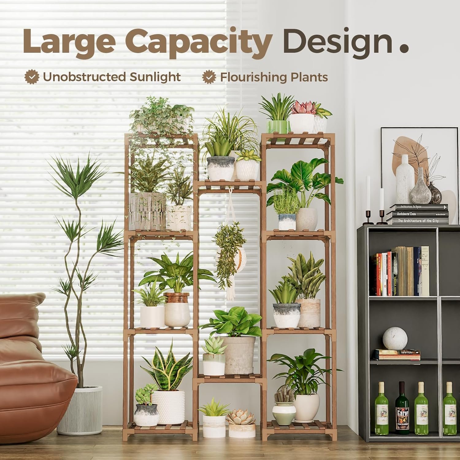 81lIOs-P9yL._AC_SL1500_ Bamworld Plant Stand Indoor Outdoor - Image 5