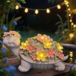 Solar Turtle Statues Garden Decor