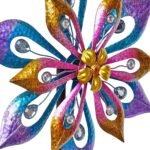 Alpine Corporation SLL2338 Metal Layered Floral Wind Spinner Garden Stake - Image 2