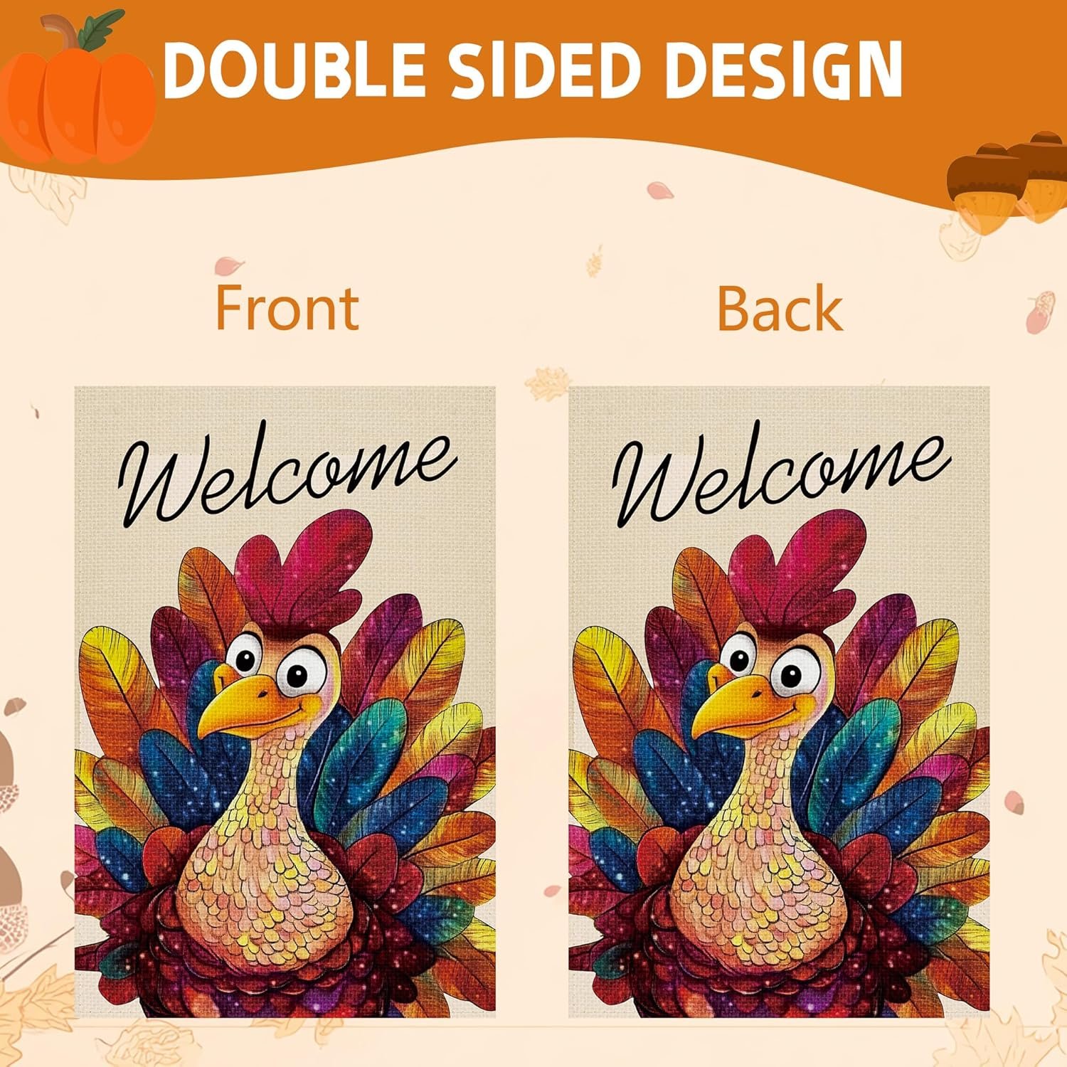 91UOwgfl9jL._AC_SL1500_ HOOSUN Thanksgiving Garden Flag - Image 4