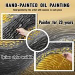 Black and Gold Abstract Painting - Image 8