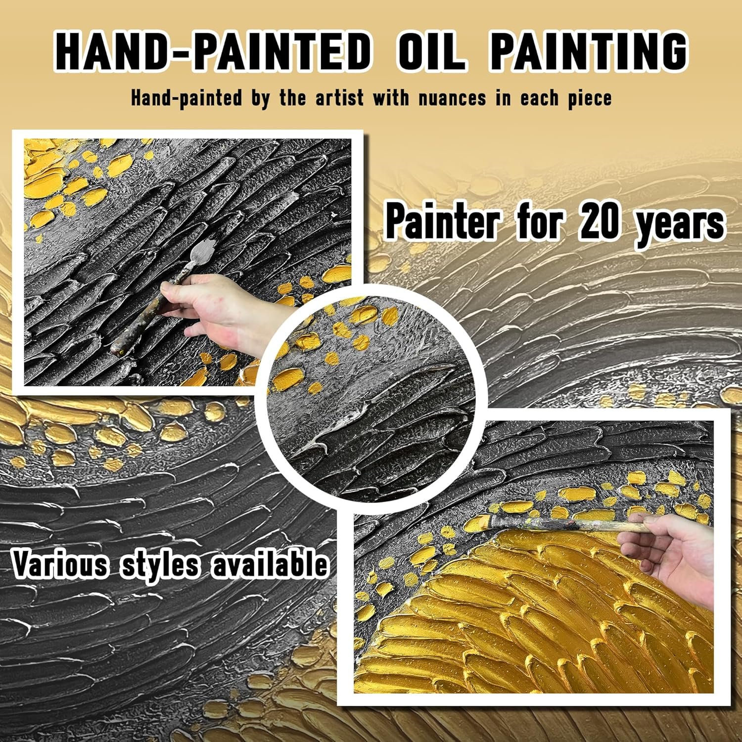 91WJijdgNHL._AC_SL1500_ Black and Gold Abstract Painting - Image 8