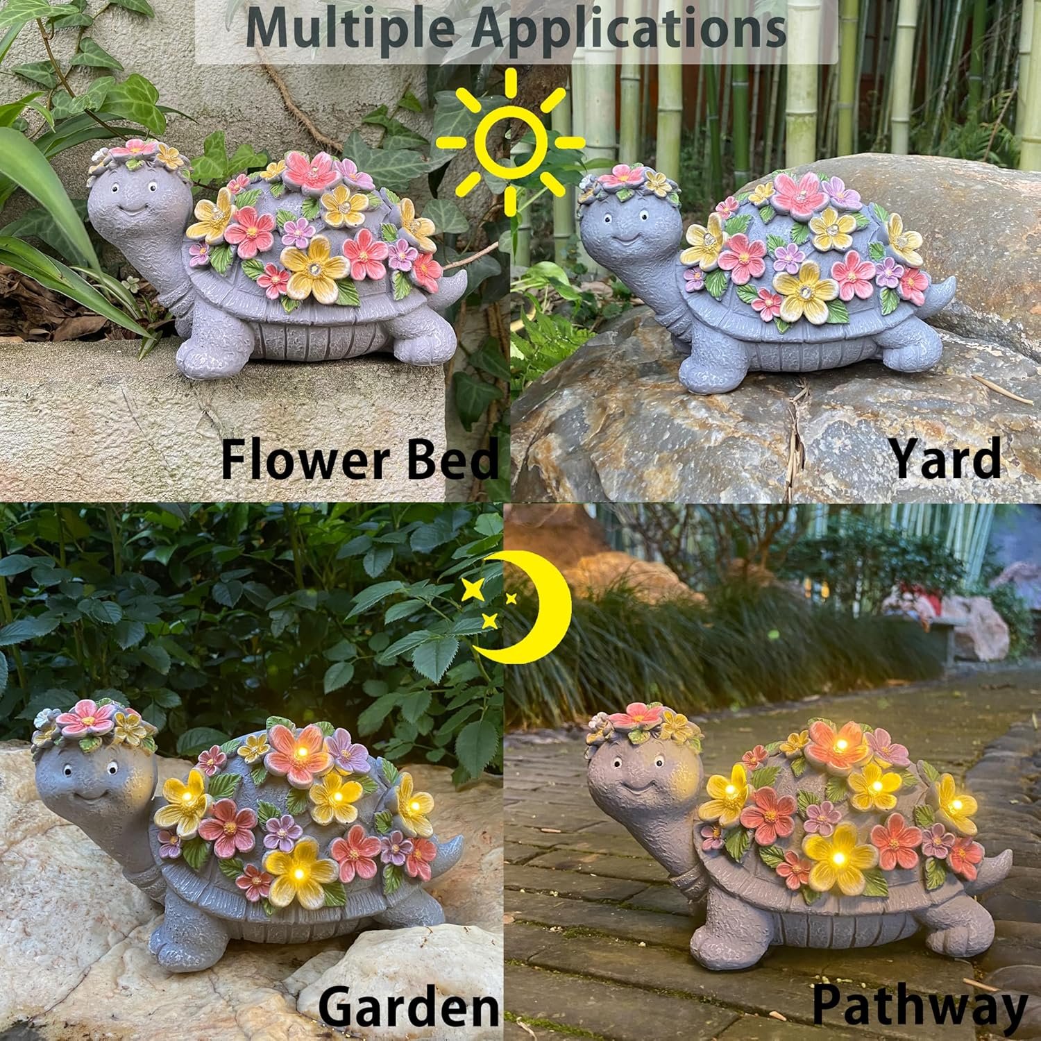 91psw1o9dhL._AC_SL1500_ Solar Turtle Statues Garden Decor - Image 4