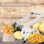 Potato Chipper Chip Chopper Cutter Slicer Maker & 2 Steel Edges French Fries free shipping - Image 2