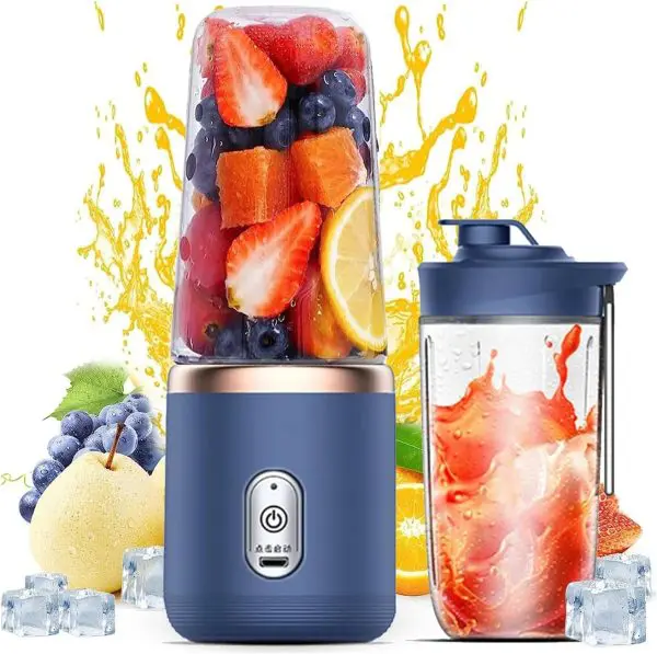 YAYOTITI®-Portable-Blenders-Electric-Handheld-Small-Juicer-USB-Rechargeable-with-600x597.jpg Electric Juice Maker Portable Blender Smoothie Mini Juicer Fruit Machine 400ml U - Image 2