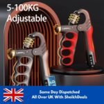 5-100kg Grip Strength Gym Wrist Expander Hand Strengthener Adjustable Muscle UK free shipping