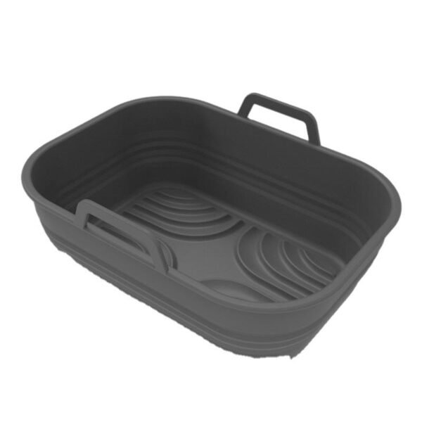 Reusable Rectangle Air Fryer Pot Basket Baking Pan Foldable Silicone Air Fryer Liner for Kitchen